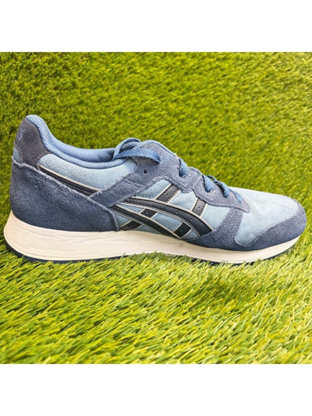 Asics Lyte Classic Mens Size 9.5 Blue Athletic Running Walking Shoes Sneakers - Picture 5 of 10